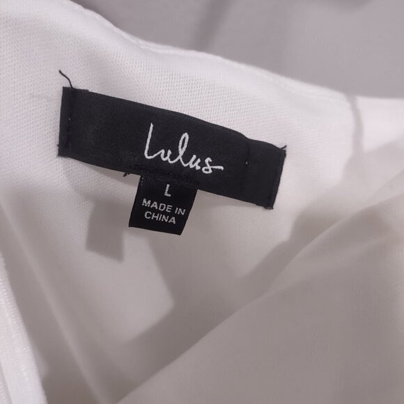 Lulu's Queen of the City White Strapless Bodycon Dress Size Large - Picture 4 of 10